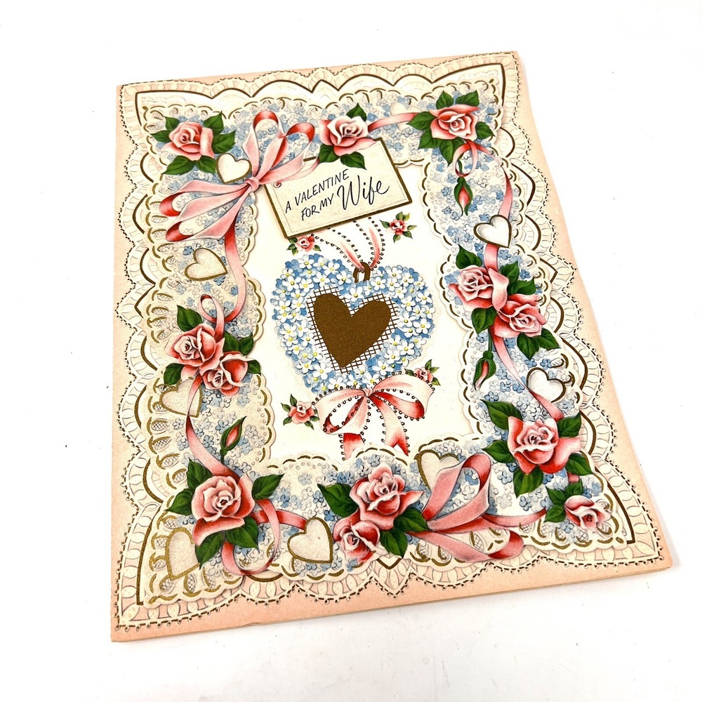 Vintage Valentines Day Greeting‎ Card American Stanley Greetings Box Included